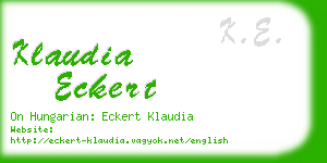 klaudia eckert business card